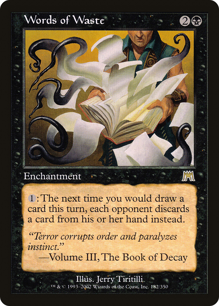 Words of Waste (ONS-182) [Onslaught] Foil MTG Single Wizards of the Coast