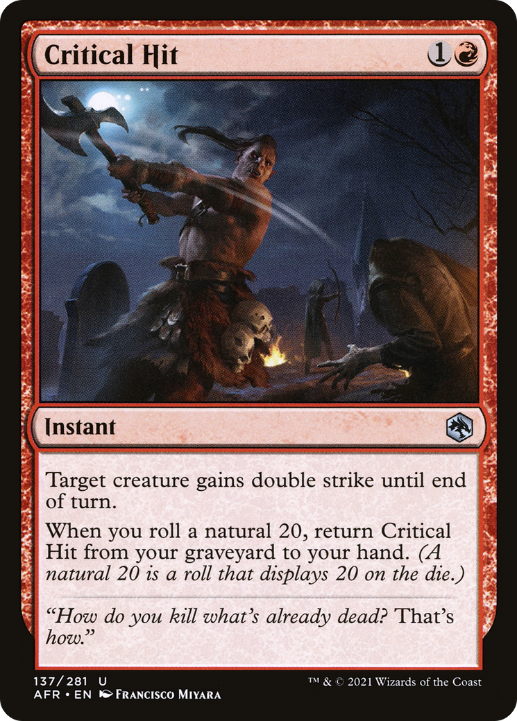 Critical Hit (AFR-137) [Adventures in the Forgotten Realms] Foil MTG Single Wizards of the Coast