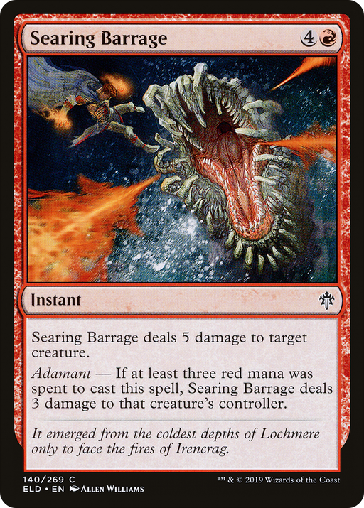 Searing Barrage (ELD-140) [Throne of Eldraine] MTG Single Wizards of the Coast