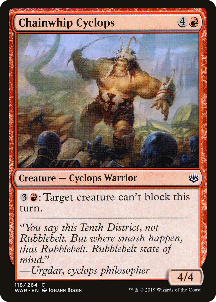 Chainwhip Cyclops (WAR-118) [War of the Spark] MTG Single Wizards of the Coast