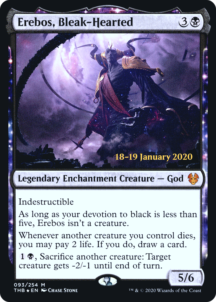 Erebos, Bleak-Hearted (PRE-093) [Theros Beyond Death Promos] Foil MTG Single Wizards of the Coast