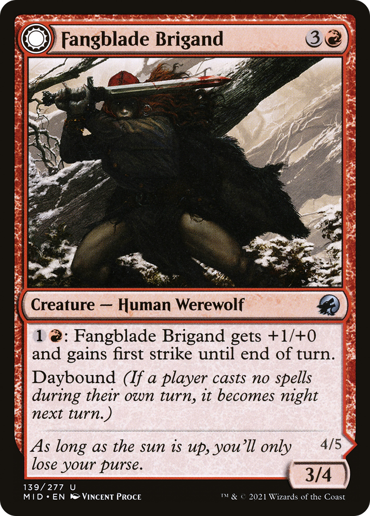 Fangblade Brigand (MID-139) [Innistrad: Midnight Hunt] MTG Single Wizards of the Coast