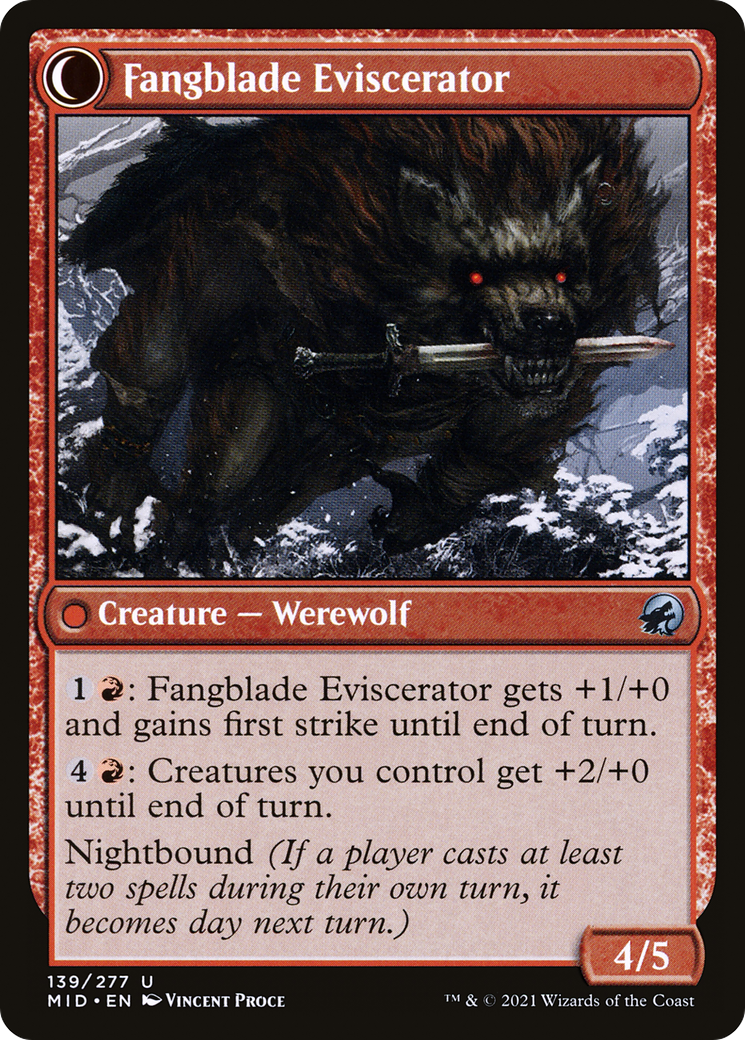 Fangblade Brigand (MID-139) [Innistrad: Midnight Hunt] Foil MTG Single Wizards of the Coast