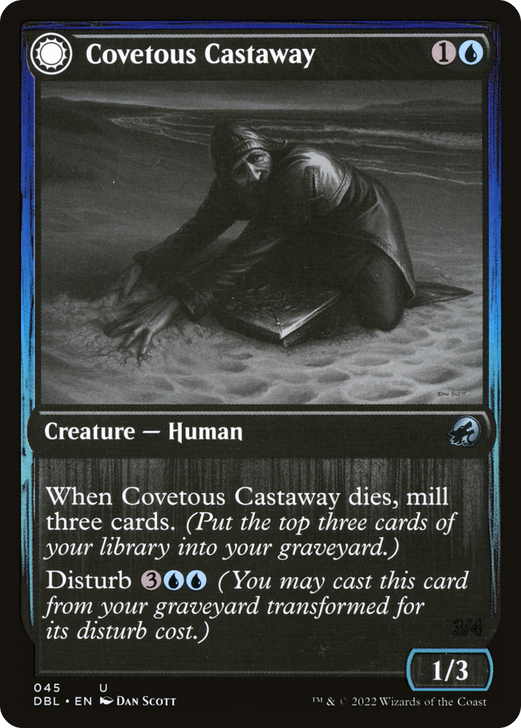 Covetous Castaway (DBL-045) [Innistrad: Double Feature] Foil MTG Single Wizards of the Coast