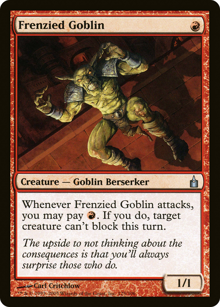 Frenzied Goblin (RAV-125) [Ravnica: City of Guilds] MTG Single Wizards of the Coast