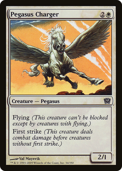 Pegasus Charger (9ED-034) [9th Edition] MTG Single Wizards of the Coast