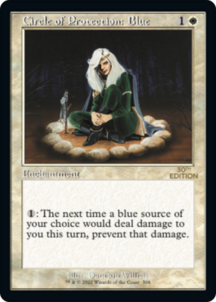 Circle of Protection: Blue (30A-308) [30th Anniversary Edition] MTG Single Wizards of the Coast