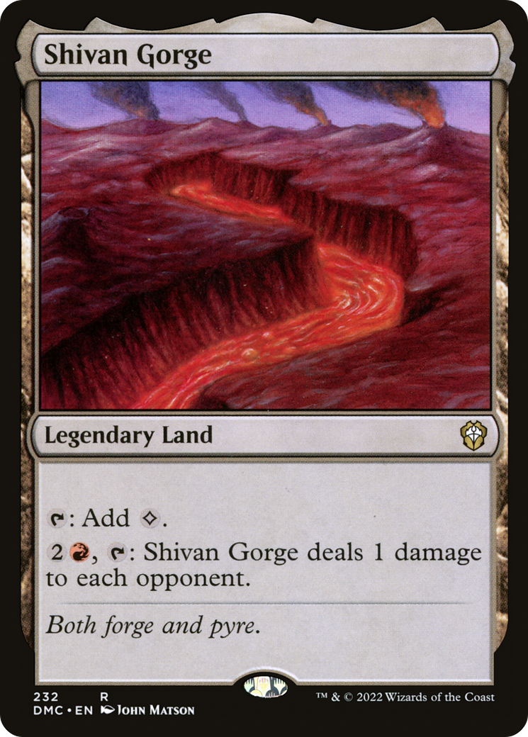Shivan Gorge (DMC-232) [Dominaria United Commander] MTG Single Wizards of the Coast