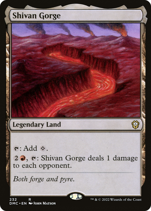 Shivan Gorge (DMC-232) [Dominaria United Commander] MTG Single Wizards of the Coast