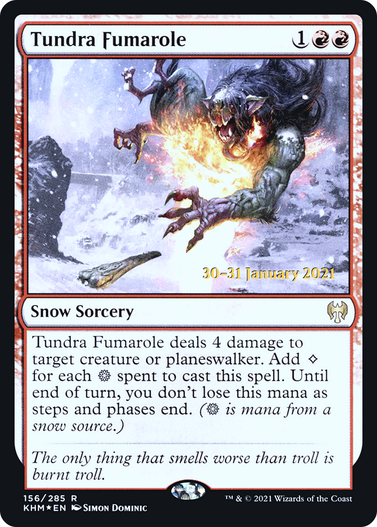 Tundra Fumarole (PRE-156S) [Kaldheim Promos] Foil MTG Single Wizards of the Coast
