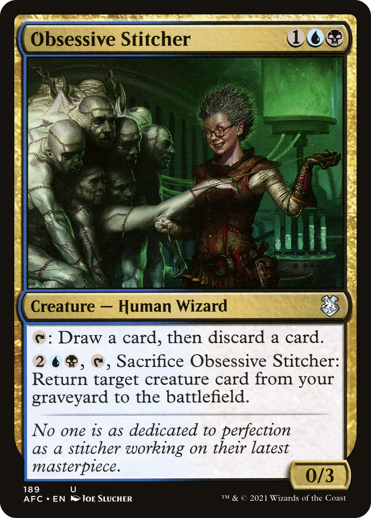 Obsessive Stitcher (AFC-189) [Forgotten Realms Commander] MTG Single Wizards of the Coast