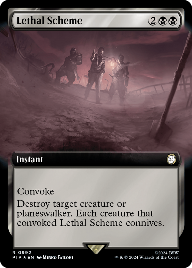 Lethal Scheme (Surge Foil) (PIP-992) [Fallout] (Extended Art) Foil MTG Single Wizards of the Coast