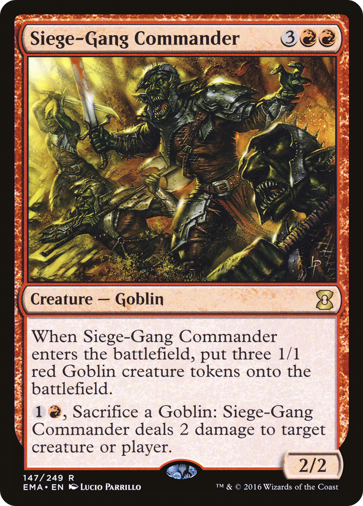 Siege-Gang Commander (EMA-147) [Eternal Masters] MTG Single Wizards of the Coast