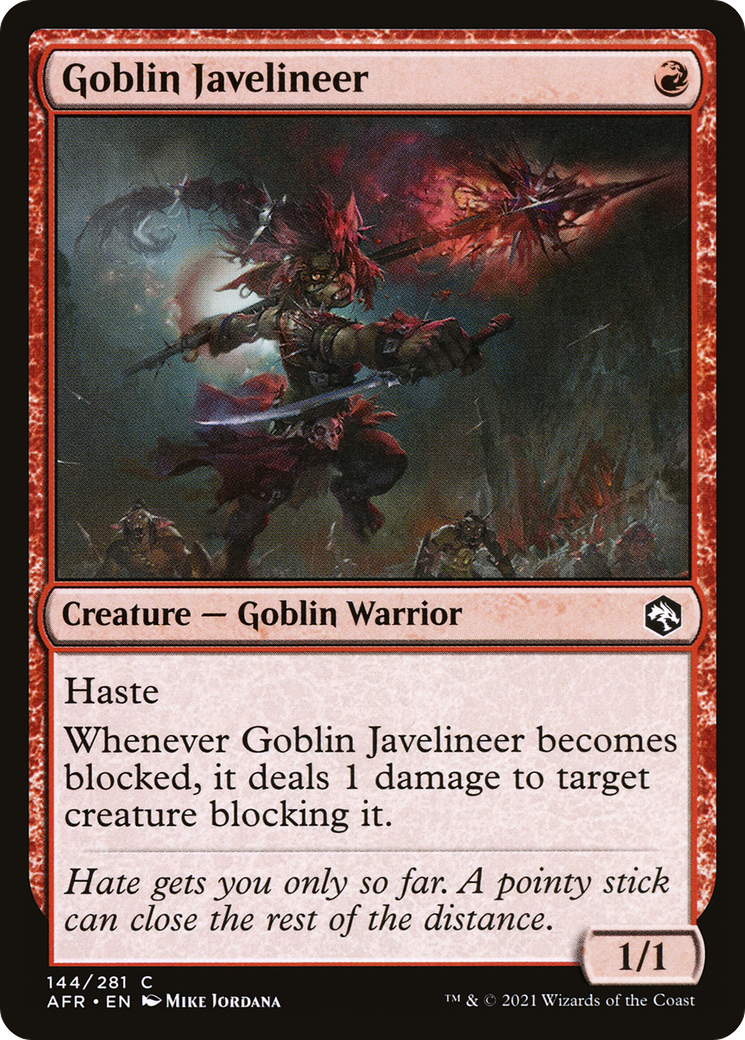 Goblin Javelineer (AFR-144) [Adventures in the Forgotten Realms] Foil MTG Single Wizards of the Coast