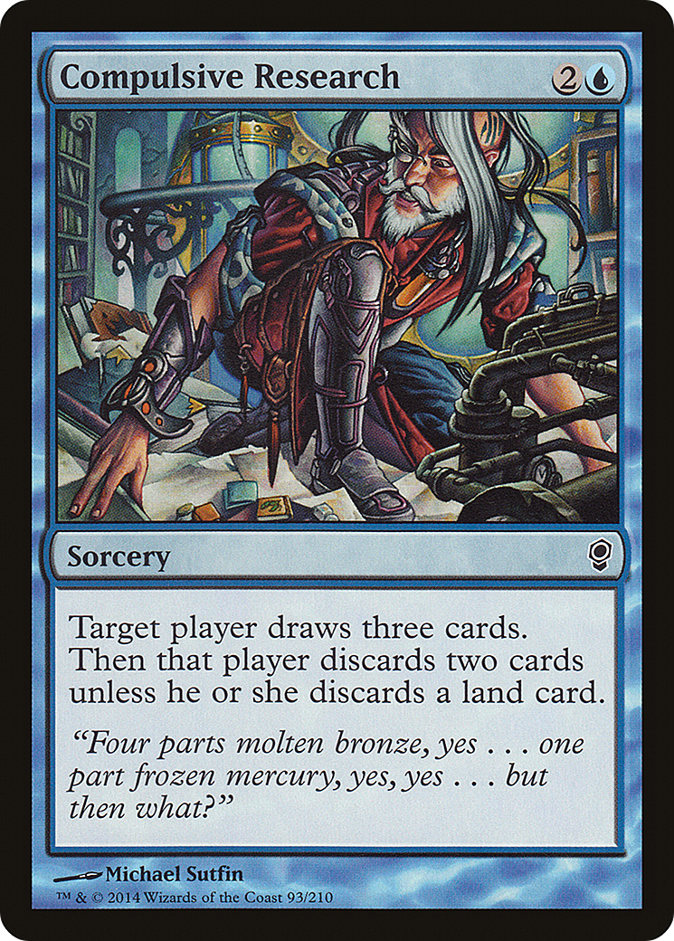 Compulsive Research (CNS-093) [Conspiracy] MTG Single Wizards of the Coast