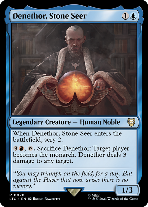Denethor, Stone Seer (LTC-020) [Tales of Middle-earth Commander] MTG Single Wizards of the Coast