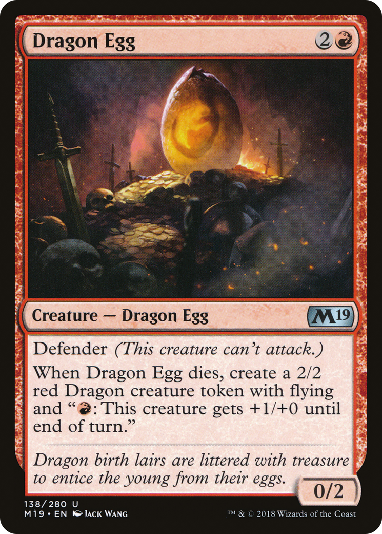 Dragon Egg (M19-138) [Core Set 2019] Foil MTG Single Wizards of the Coast