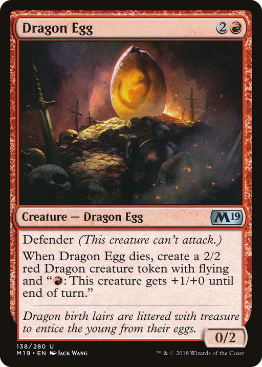 Dragon Egg (M19-138) [Core Set 2019] MTG Single Wizards of the Coast