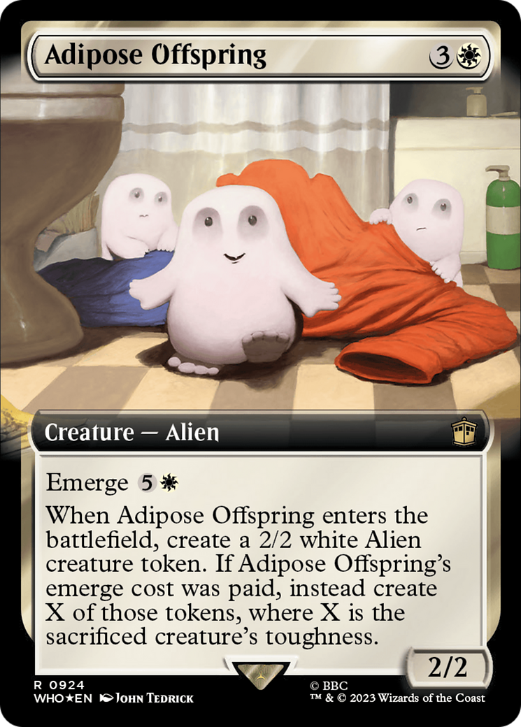 Adipose Offspring (WHO-924) [Doctor Who] (Extended Art) Foil MTG Single Wizards of the Coast