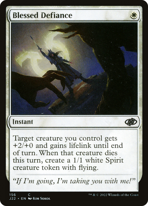 Blessed Defiance (J22-156) [Jumpstart 2022] MTG Single Wizards of the Coast