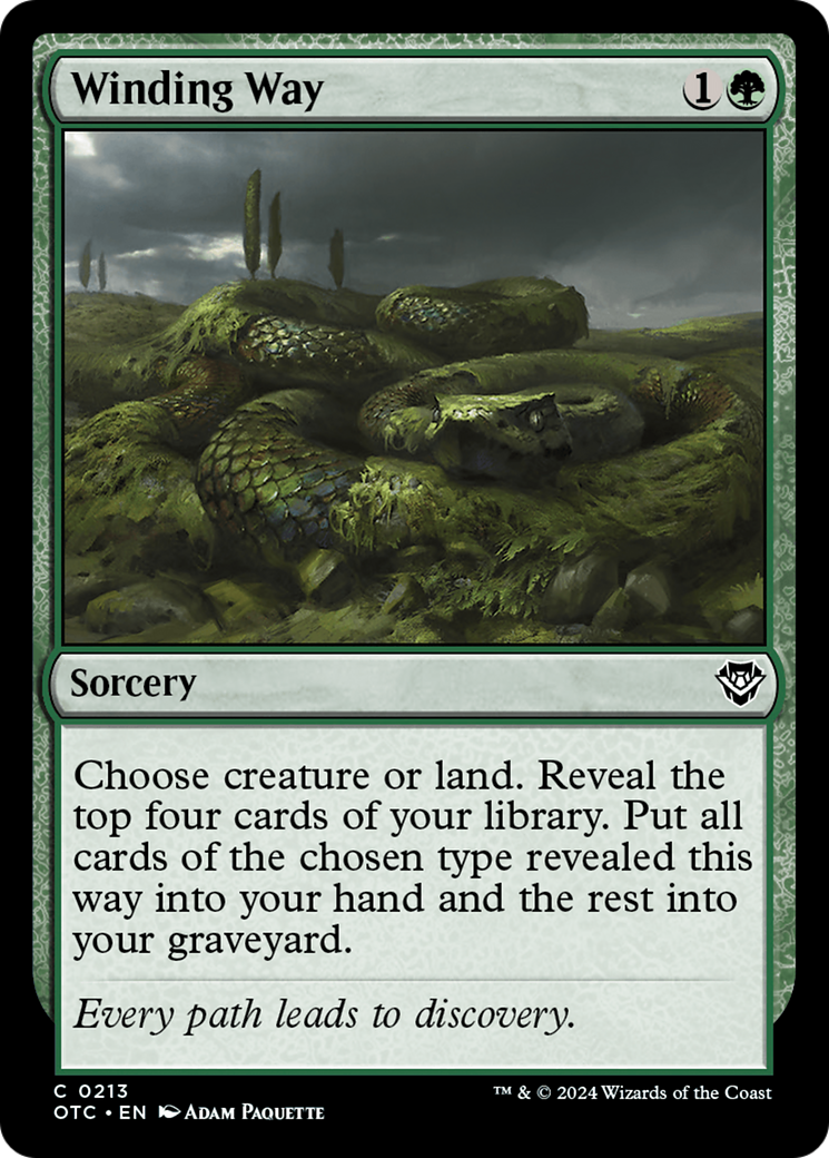 Winding Way (OTC-213) [Outlaws of Thunder Junction Commander] MTG Single Wizards of the Coast