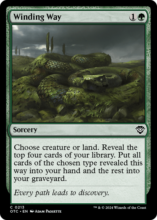 Winding Way (OTC-213) [Outlaws of Thunder Junction Commander] MTG Single Wizards of the Coast