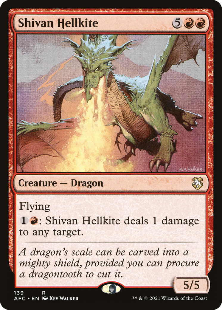 Shivan Hellkite (AFC-139) [Forgotten Realms Commander] MTG Single Wizards of the Coast