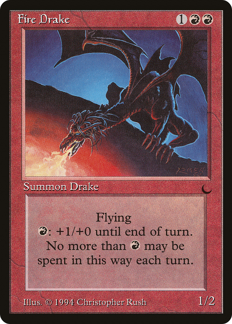 Fire Drake (DRK-062) [Oldschool] The Dark MTG Single Wizards of the Coast
