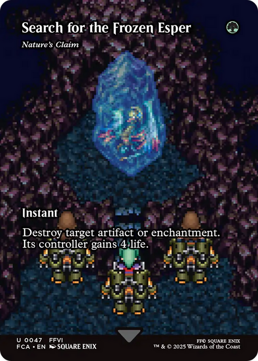 Search for the Frozen Esper - Nature's Claim (Showcase) (FCA-047) [FINAL FANTASY: Through the Ages] / Search for the Frozen Esper (Borderless) MTG Single Wizards of the Coast