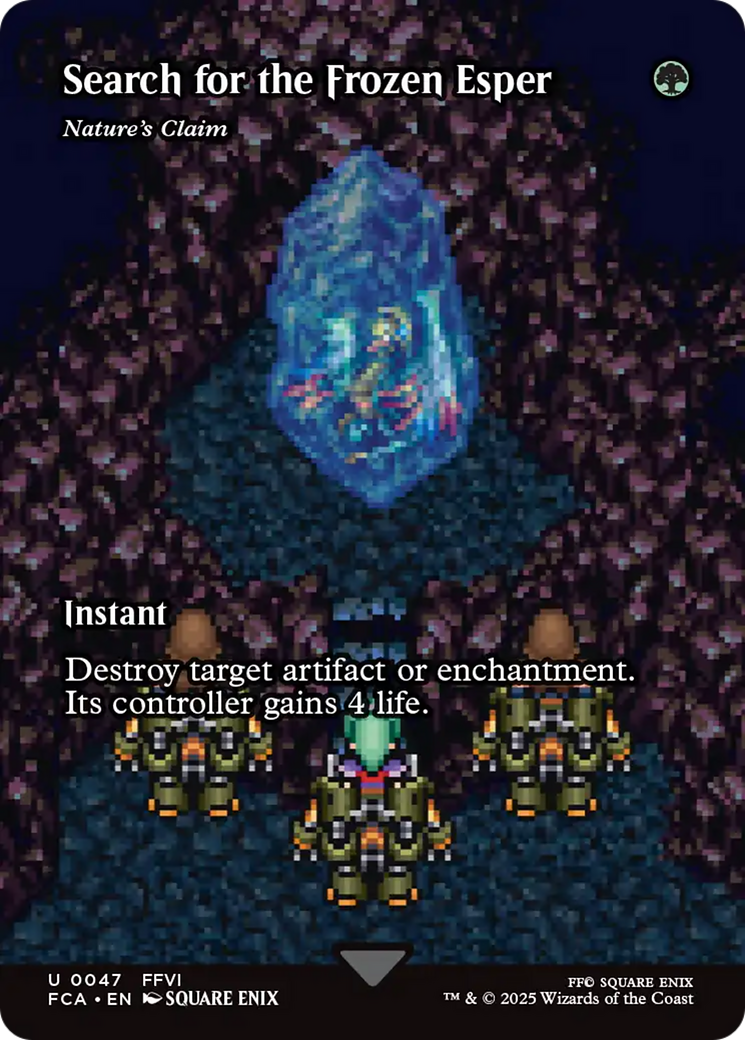 Search for the Frozen Esper - Nature's Claim (Showcase) (FCA-047) [FINAL FANTASY: Through the Ages] / Search for the Frozen Esper (Borderless) MTG Single Wizards of the Coast