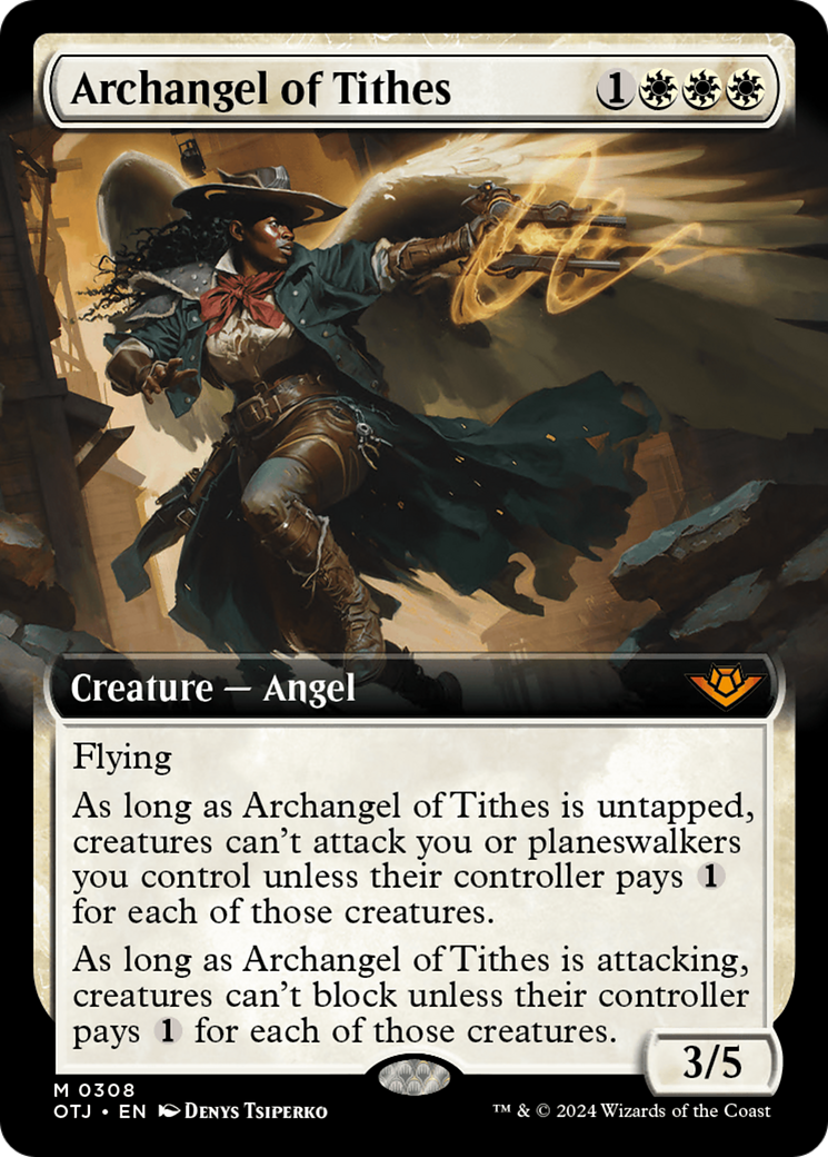 Archangel of Tithes (OTJ-308) [Outlaws of Thunder Junction] (Extended Art) MTG Single Wizards of the Coast