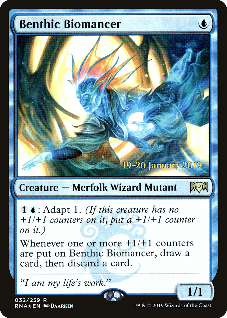 Benthic Biomancer (PRE-032) [Ravnica Allegiance Promos] Foil MTG Single Wizards of the Coast
