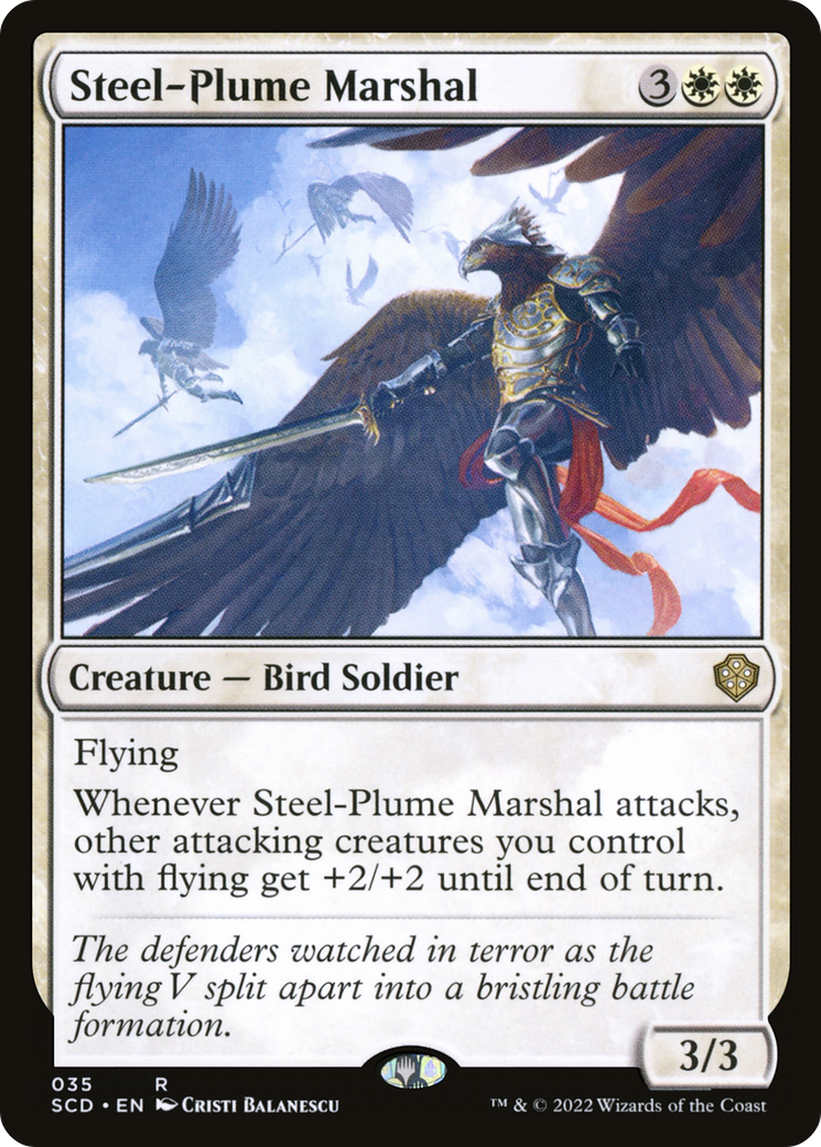 Steel-Plume Marshal (SCD-035) [Starter Commander Decks] MTG Single Wizards of the Coast