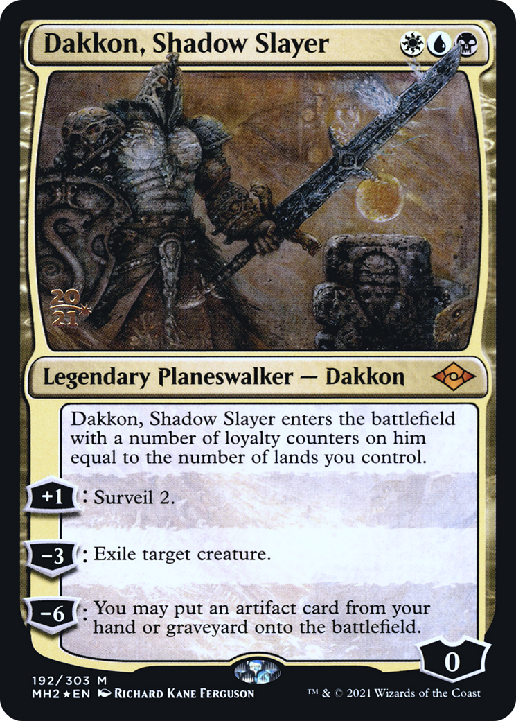Dakkon, Shadow Slayer (PRE-192) [Modern Horizons 2 Promos] Foil MTG Single Wizards of the Coast