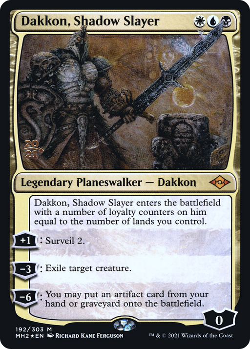 Dakkon, Shadow Slayer (PRE-192) [Modern Horizons 2 Promos] Foil MTG Single Wizards of the Coast