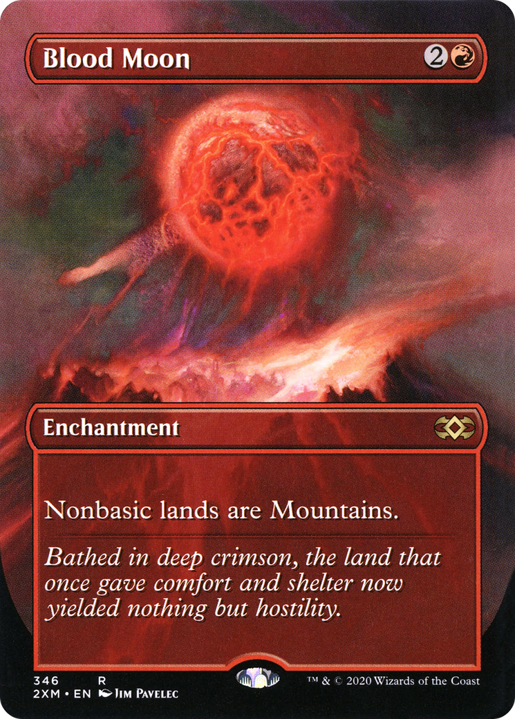 Blood Moon (2XM-346) [Double Masters] (Borderless) Foil MTG Single Wizards of the Coast