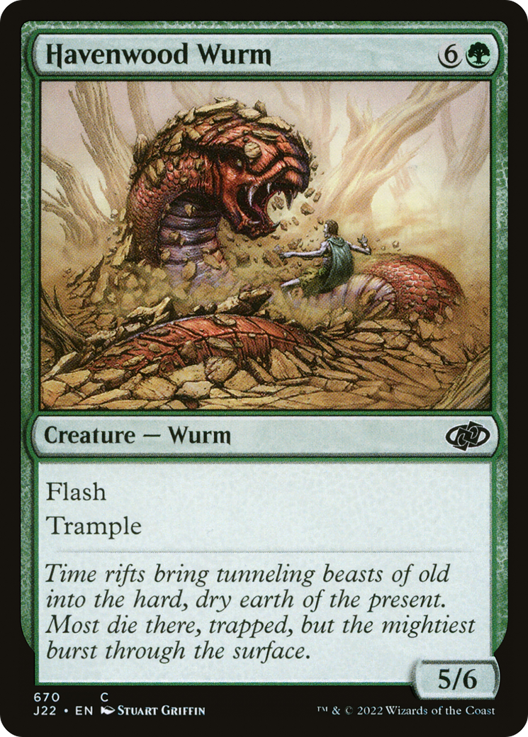 Havenwood Wurm (J22-670) [Jumpstart 2022] MTG Single Wizards of the Coast