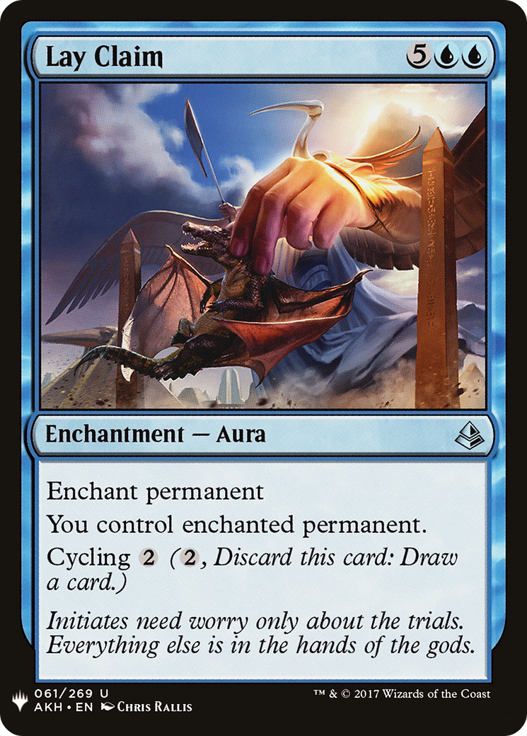 Lay Claim (LIST-AKH-61) [Mystery Booster] The List MTG Single Wizards of the Coast