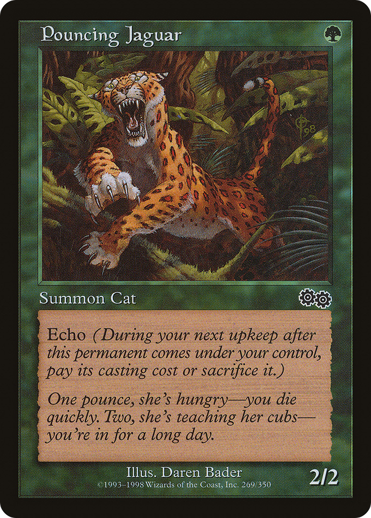 Pouncing Jaguar (USG-269) [Urza's Saga] MTG Single Wizards of the Coast