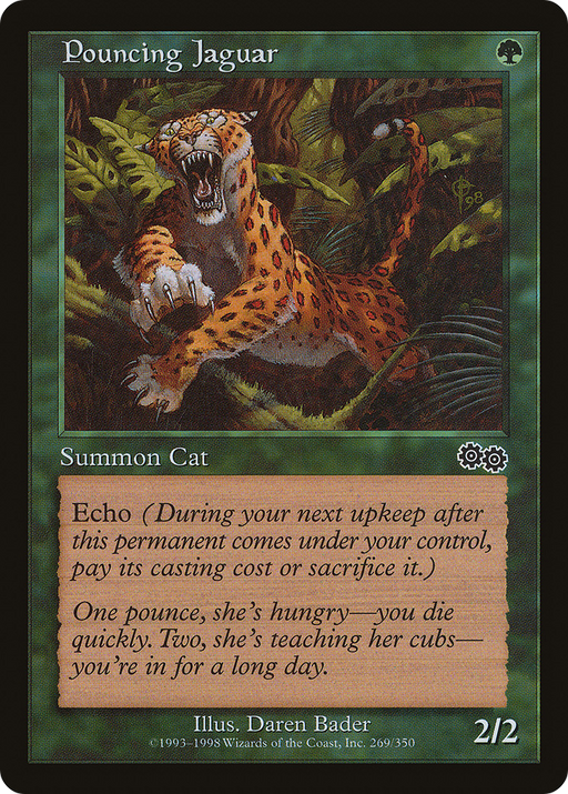 Pouncing Jaguar (USG-269) [Urza's Saga] MTG Single Wizards of the Coast