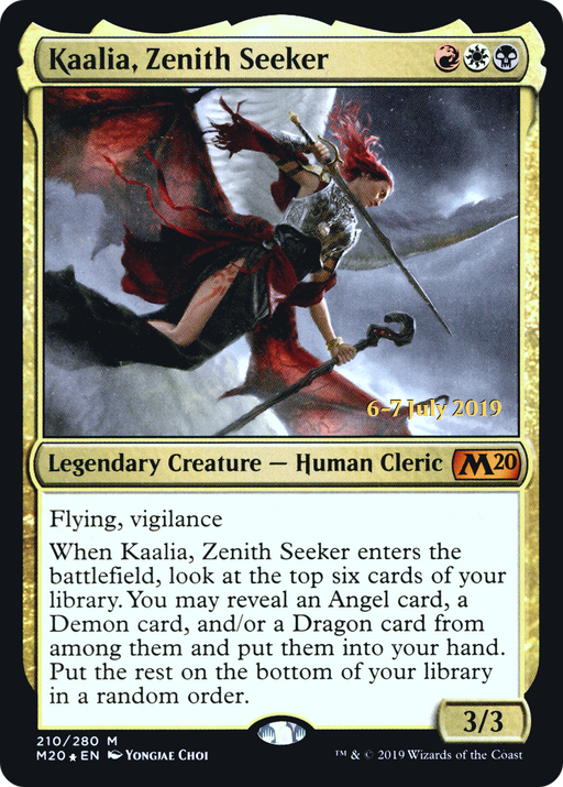 Kaalia, Zenith Seeker (PRE-210) [Core Set 2020 Promos] Foil MTG Single Wizards of the Coast