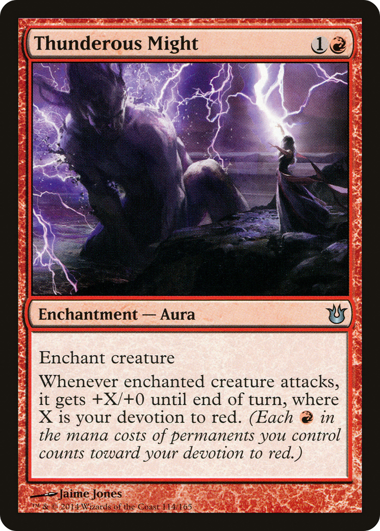 Thunderous Might (BNG-114) [Born of the Gods] MTG Single Wizards of the Coast