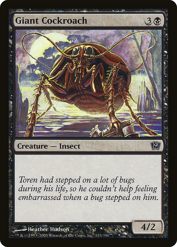 Giant Cockroach (9ED-133) [9th Edition] Foil MTG Single Wizards of the Coast