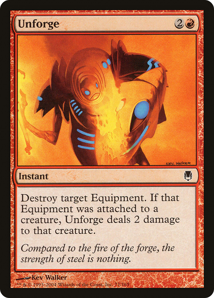 Unforge (DST-071) [Darksteel] Foil MTG Single Wizards of the Coast