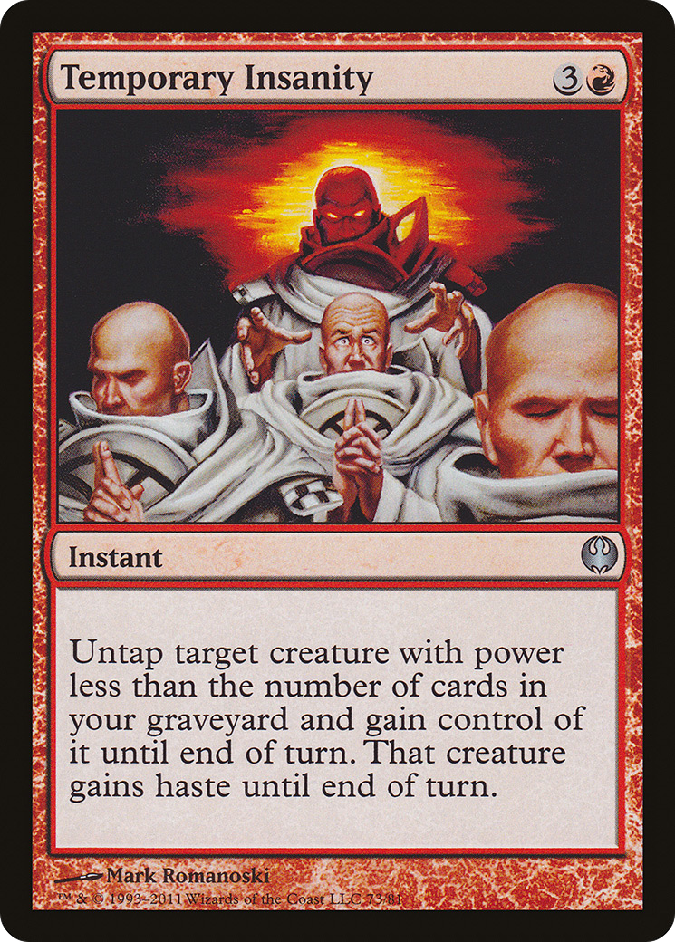 Temporary Insanity (DDG-073) [Misc] Duel Decks: Knights vs. Dragons MTG Single Wizards of the Coast