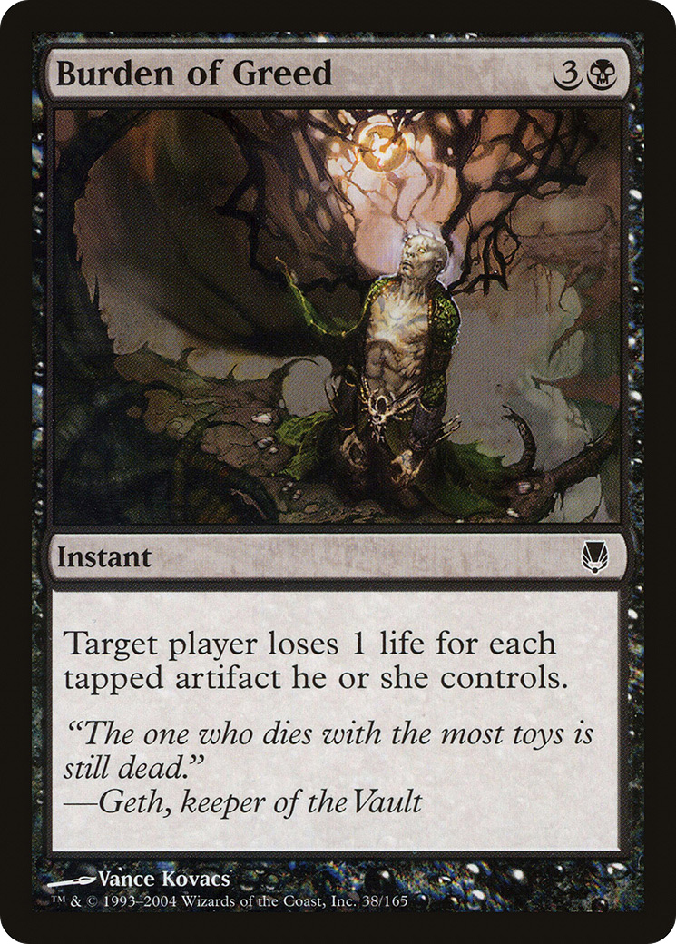 Burden of Greed (DST-038) [Darksteel] MTG Single Wizards of the Coast