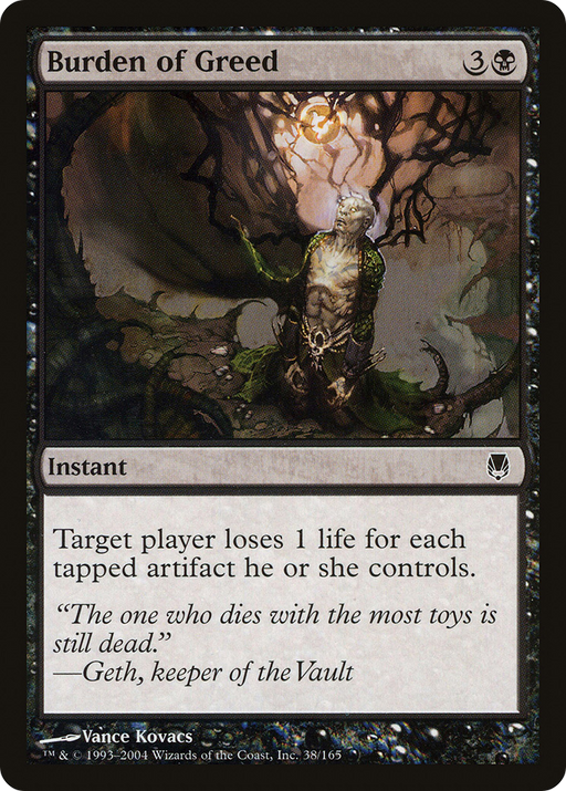 Burden of Greed (DST-038) [Darksteel] MTG Single Wizards of the Coast