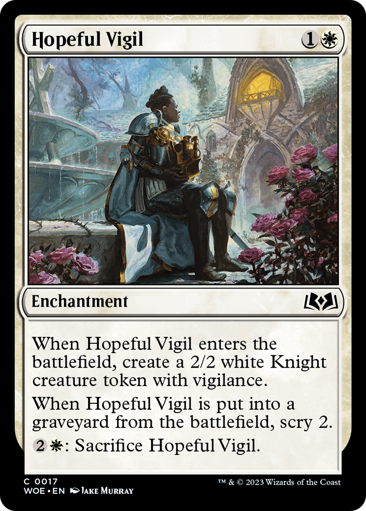 Hopeful Vigil (WOE-017) [Wilds of Eldraine] Foil MTG Single Wizards of the Coast