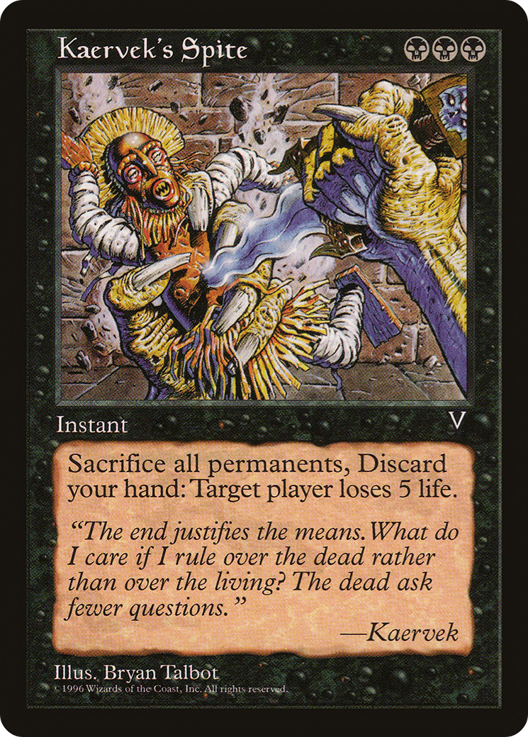 Kaervek's Spite (VIS-) [Visions] MTG Single Wizards of the Coast