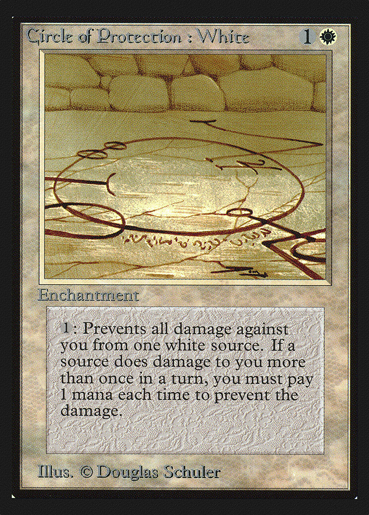 Circle of Protection: White (CED-014) [Collectors' Edition] MTG Single Wizards of the Coast